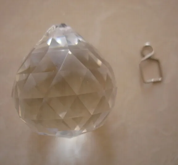 

100pcs/Lot Transparent Color 20mm Crystal Chandelier Balls Prism Chandelier Pendant Parts With Free Hooks