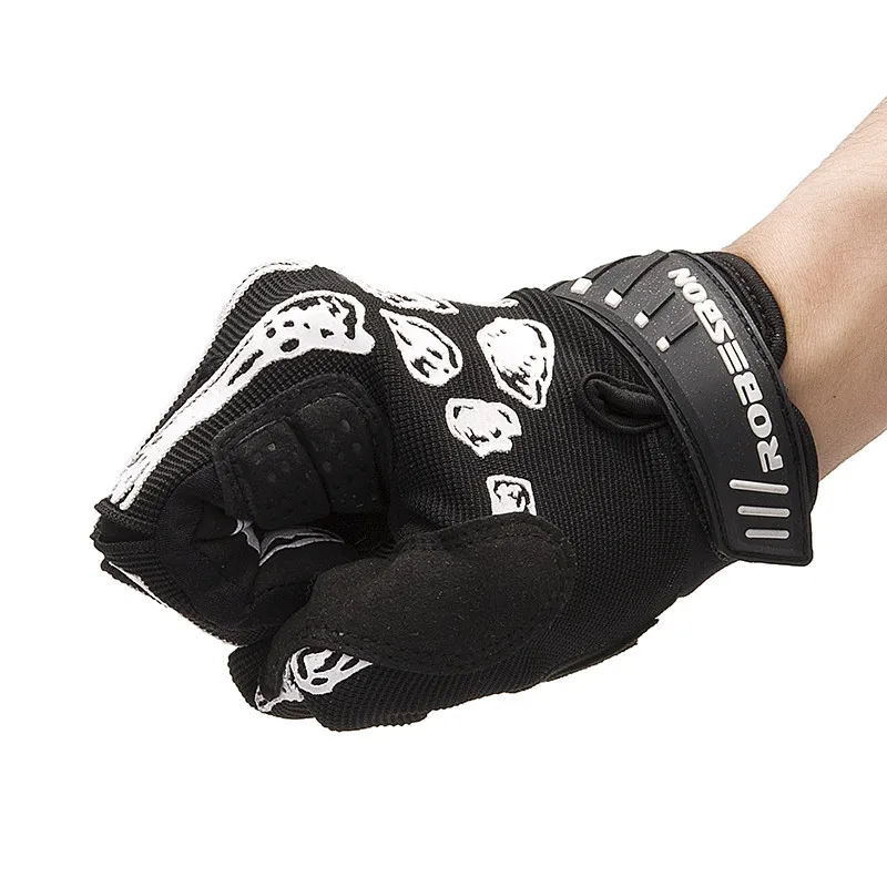 Велосипедные перчатки с черепом и скелетом зимние велосипедные полным пальцем