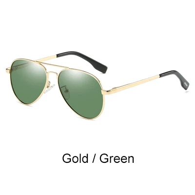 Gold - Green Ralferty, Классические солнцезащитные очки пилота, женские, мужские, поляризационные, UV400, высокое качество, солнцезащитные очки, мужские, водительские, очки, женские, оттенки, J3028 - Цвет линз: Gold - Green