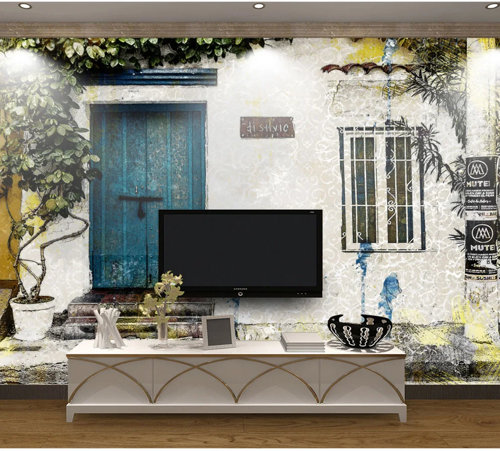 Пользовательские дом 3d обои фрески стены Фото Фреска для Гостиная диван фон