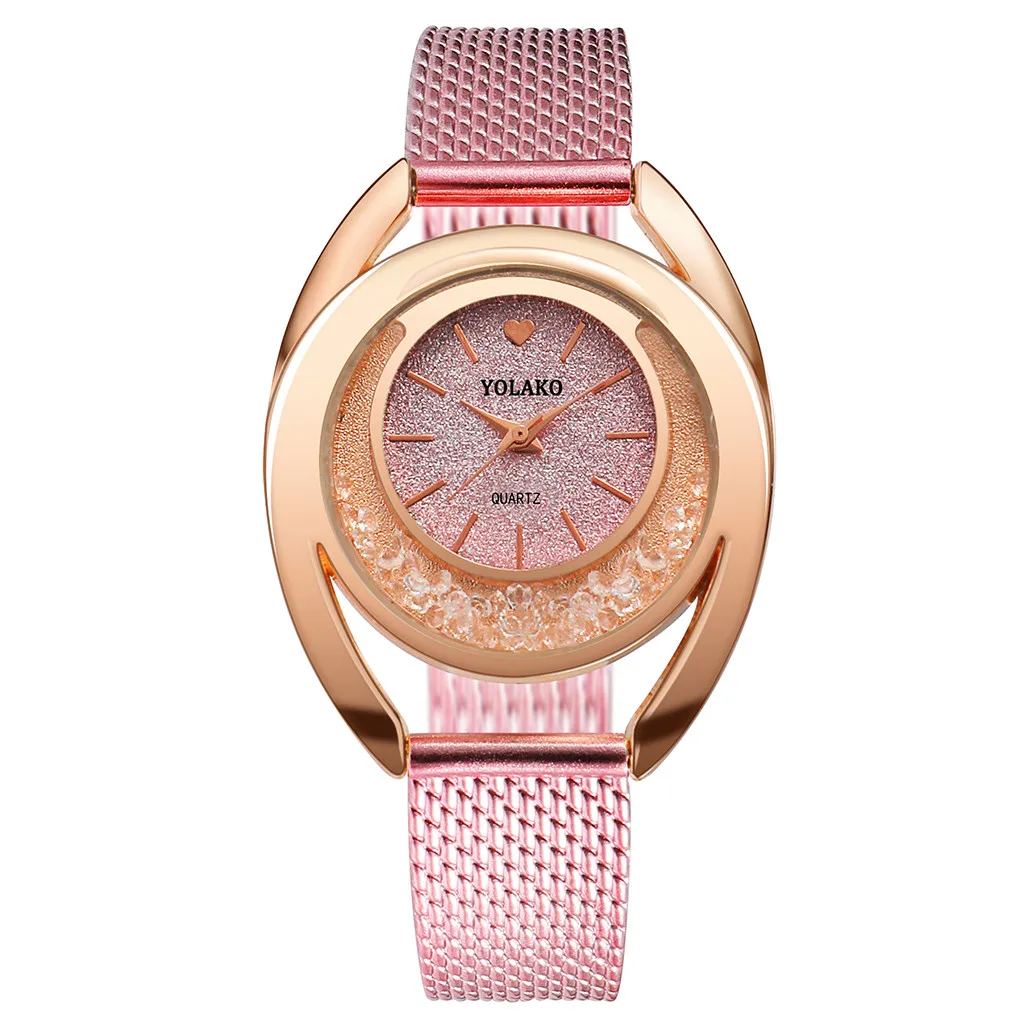 YOLAKO для женщин часы браслет кварцевые часы дамы наручные Relogio Feminino Diamond Reloj Mujer Горячие montre femme 533