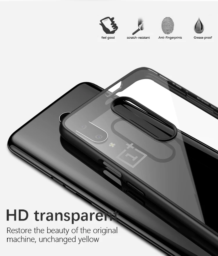 Для OnePlus 7 Чехол IPAKY 7 Pro чехол Прозрачный ударопрочный TPU+ PC Гибридный противоударный чехол для Oneplus 7 Pro Чехол