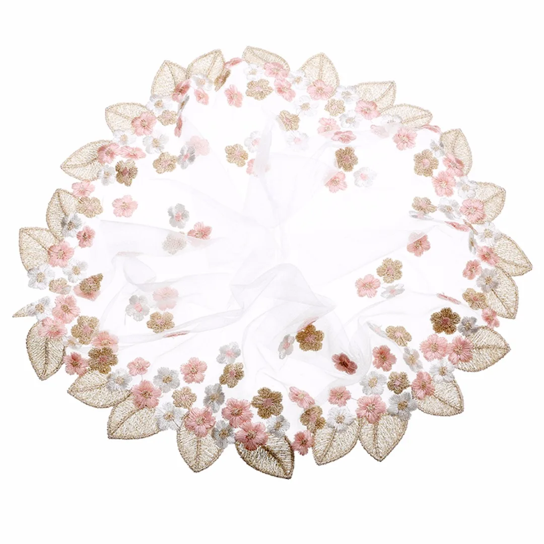 Цветочная Тюлевая кружевная отделка лента ткань вышивка Свадебная швейное