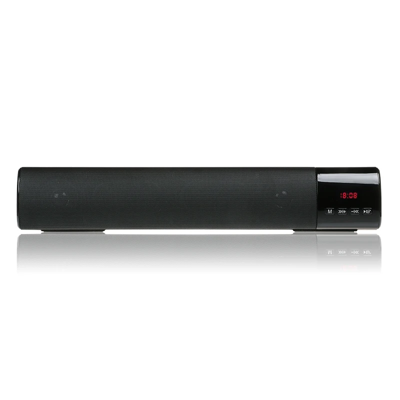 black with box TOPROAD беспроводной Саундбар 10 Вт Bluetooth динамик двойной бас 3D объемный музыкальный плеер Поддержка FM TF AUX altavoz для ПК ТВ телефона - Цвет: black with box