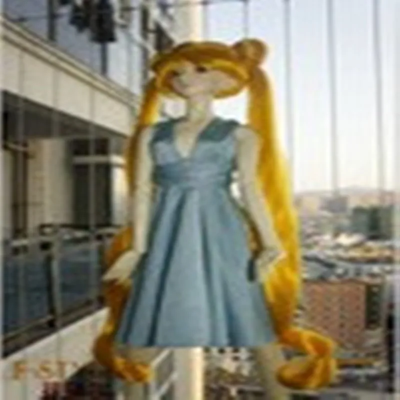 

BJD Wig 9-10 BJD dd Doll wig cos sailor moon - yellow silver