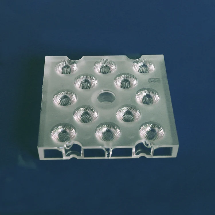 

50*50 mm 55 degree 3030 2835 12 in 1 Square Optical Projector LED LENS