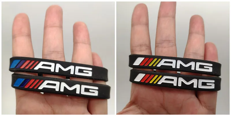 2 шт., силиконовый браслет AMG для мужчин и женщин, резиновый браслет на запястье, браслет для Mercedes Benz Club Fans, повязка на руку, Pulsera Pulseira