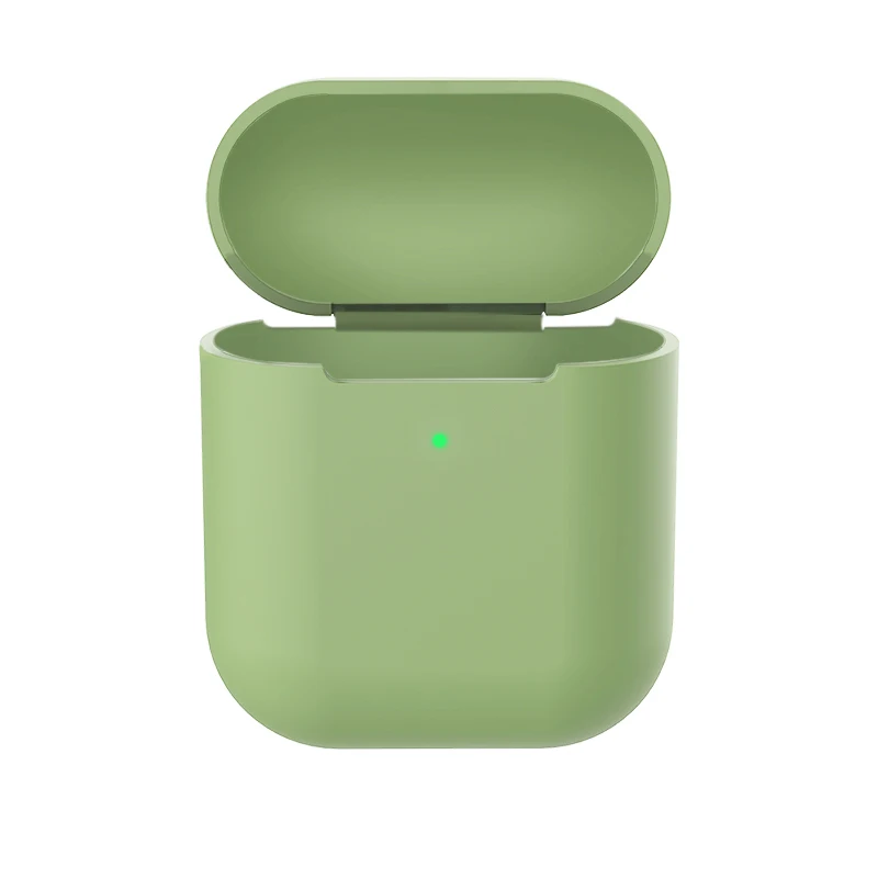 Light Green Силиконовый чехол s для Airpods 2nd роскошный защитный беспроводной Чехол для наушников для Apple airpods2 Air pods 2 противоударный чехол - Color: Light Green
