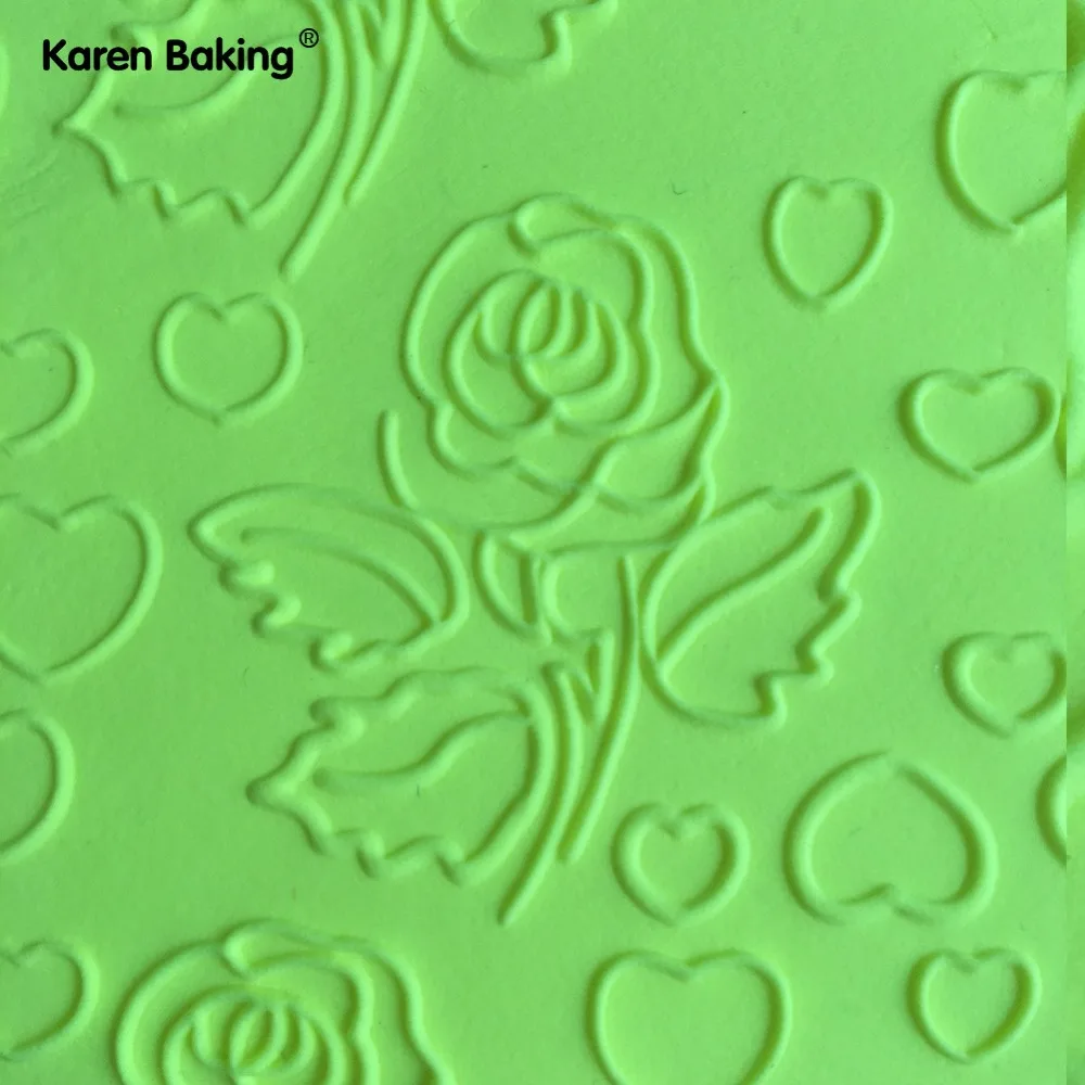 Форма Розы Прозрачный тиснение Скалка SugarCraft Кондитерские инструменты для
