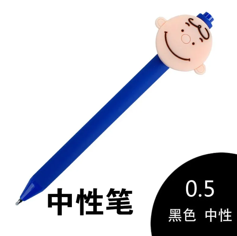 4 ELMO doraemon PEKO-chan конфетный цвет, матовый 0,5 мм черная гелиевая ручка для обучения канцтовары шариковая ручка для детей - Цвет: 4