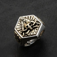 100s925 silver devils eye ring thai silver domineering vintage finger ring free shipping