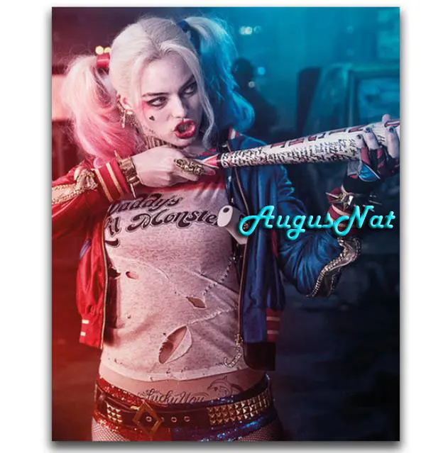 Алмазная картина harley quinn полностью квадратная самоубийц настенная мозаичная