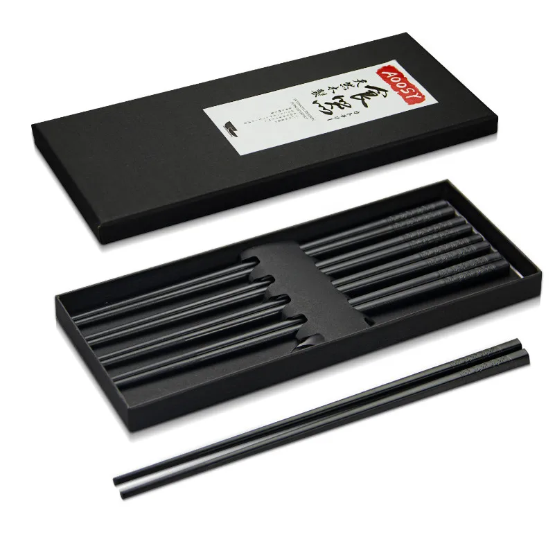 Japanese chopsticks Палочки для еды 5 пар и Подарочная коробка для мытья в посудомоечной машине японские многоразовые черные красивые палочки для еды цветы китайские корейские суши сашими - Цвет: Japanese chopsticks