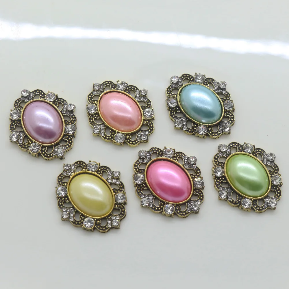 Модные блестящие металлические пуговицы в стиле ретро 10 шт.|buttons wedding|buttons pearlrhinestone