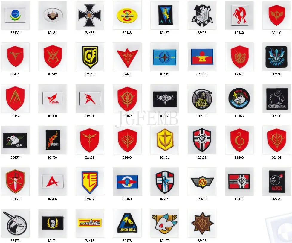 Красный фон золотой дизайн 100% Вышивка GUNDAM красная комета Военная Тактическая