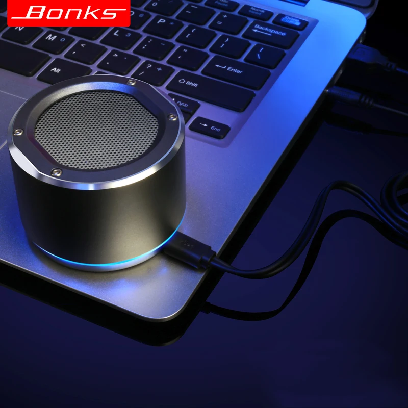 Bonks S2 беспроводной bluetooth динамик металлический мини портативный сабвуфер звук с