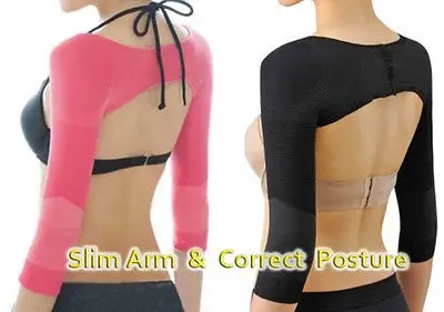 

Women Shoulder Arm Control Slimming Shaper Long Sleeve Slimmer Shapewear M L
