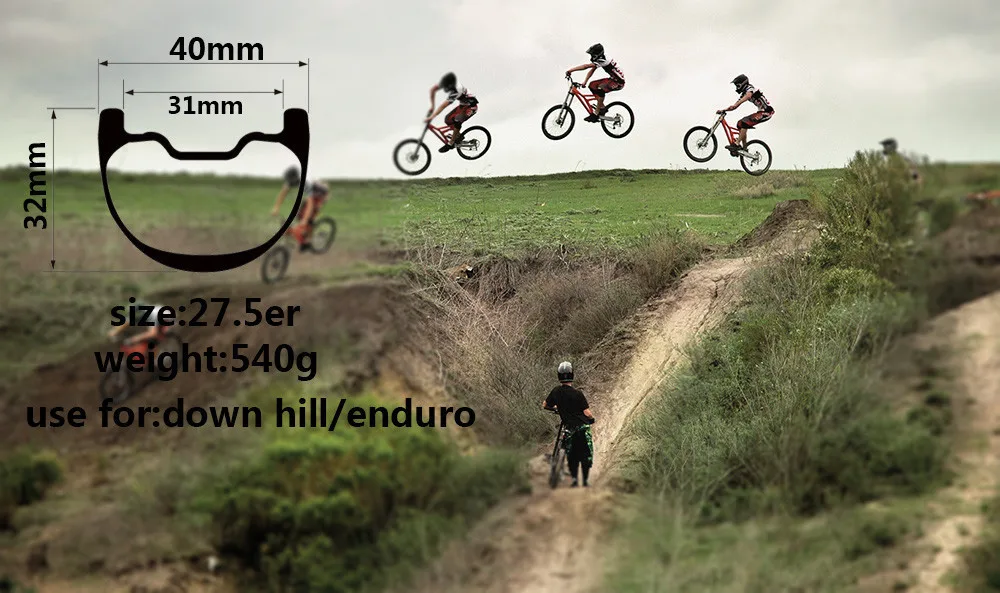 650B MTB Enduro и DH карбоновая оправа бескамерная готовая 40 мм более широкая конструкция для 27,5 er Plus Enduro горные и все колеса для горного велосипеда