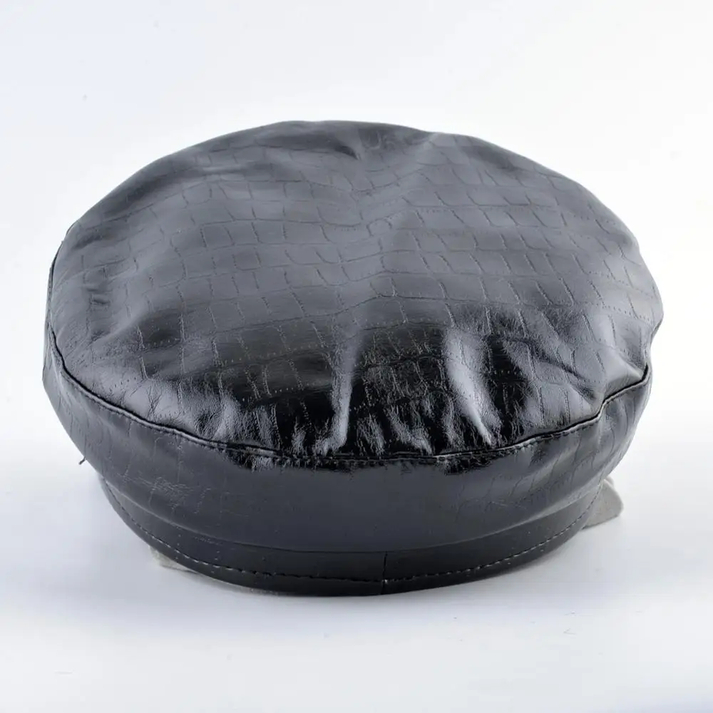 Кожа крокодила кепки женские с крокодиловым узором ПУ плоский берет фуражка