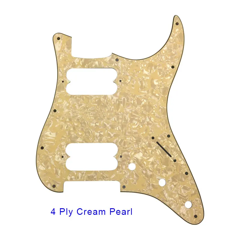 4 ply cream pearl Pleroo гитарные аксессуары гитарные накладки 11 винтовых отверстий для fender стандартный и современный Stratocaster ST HH Стиль гитары - Цвет: 4 ply cream pearl