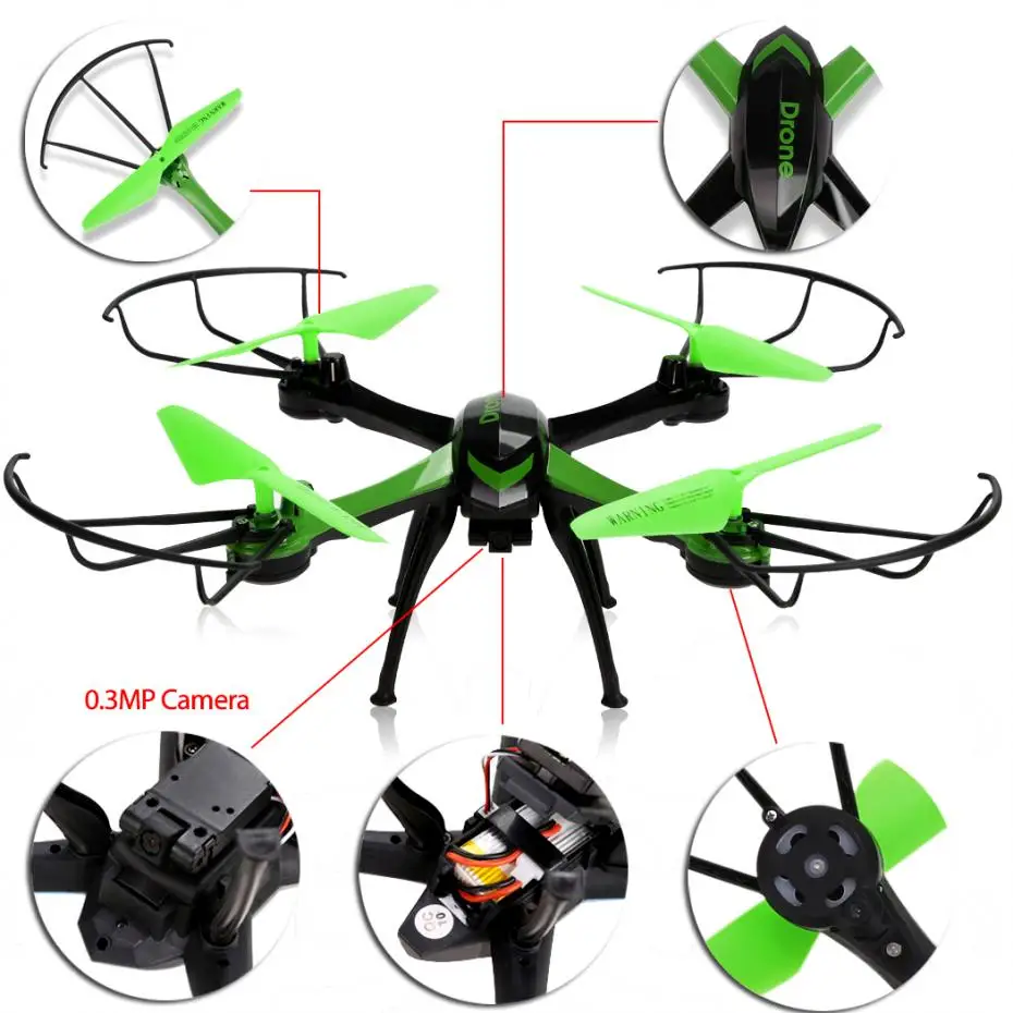 Jjrc H98 Rc Квадрокоптер с камерой HD Летающая камера Вертолет Профессиональный Дрон