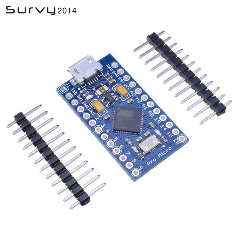 Сменный ATmega32U4 Pro Micro 5 в 16 МГц для Arduino Mini с 2-рядным контактным разъемом Leonardo Usb