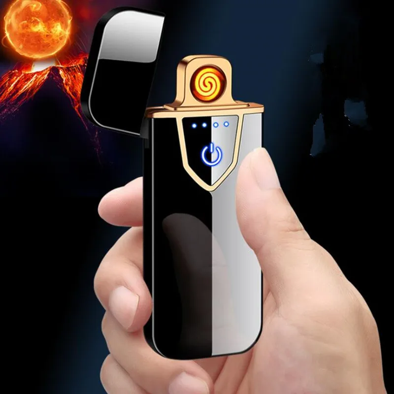 Новинка 2019 зажигалка для сигарета с зарядкой от USB сенсорный датчик