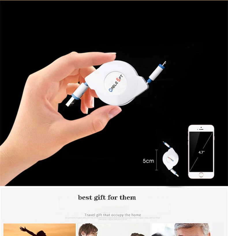Micro USB кабель Выдвижной V8 портативный данных usb зарядный кабель для samsung Galaxy A3/A5/A7/J3/J5/J7 Moto G5 1 м 2 м 3 м 5V2A