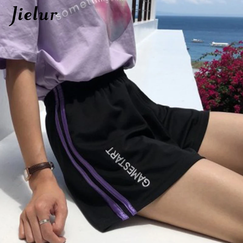 Шорты Jielur женские спортивные с широкими штанинами повседневные короткие штаны