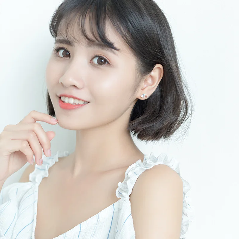 

PONYKISS Romantic S925 Sterling Silver Zircon Rainbow Cloud Stud Earrings Women Festival Party Fine Accessory Birthday Cute Gift