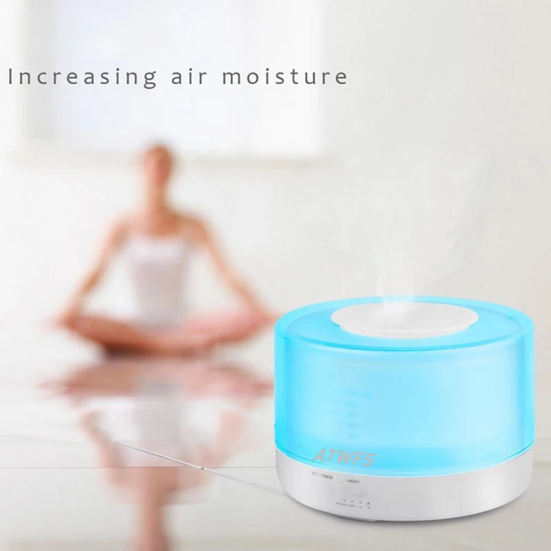 

ATWFS Remote Control Ultrasonic Humidifier Essential Oil Diffuser Aroma Mist Maker Aromatherapy Diffuser LED Lamp Fogger