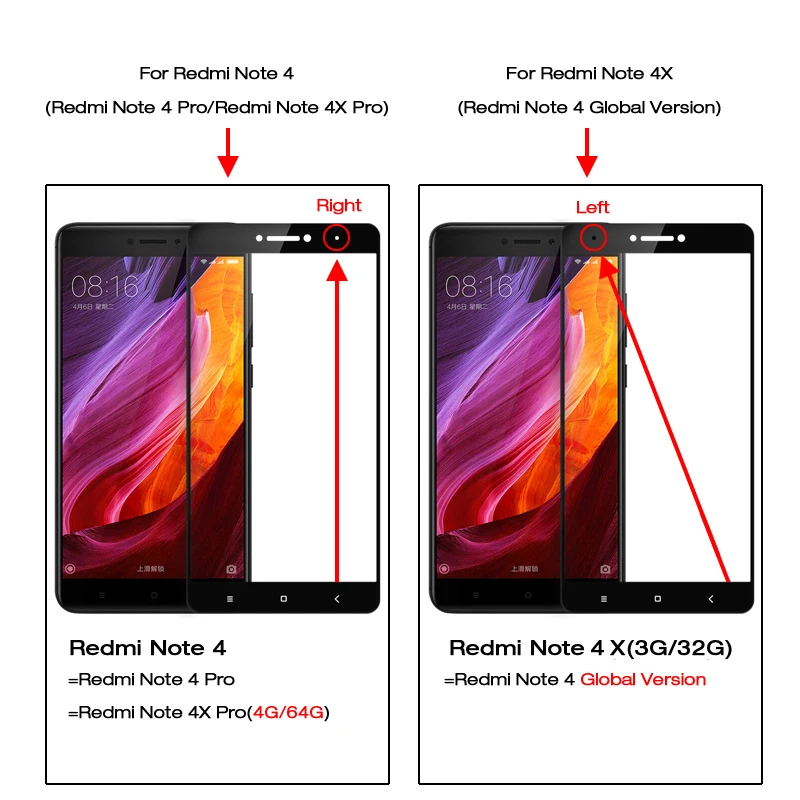 Жесткая Защитная стеклянная пленка для Xiaomi RedMi Note 4X закаленное стекло 4