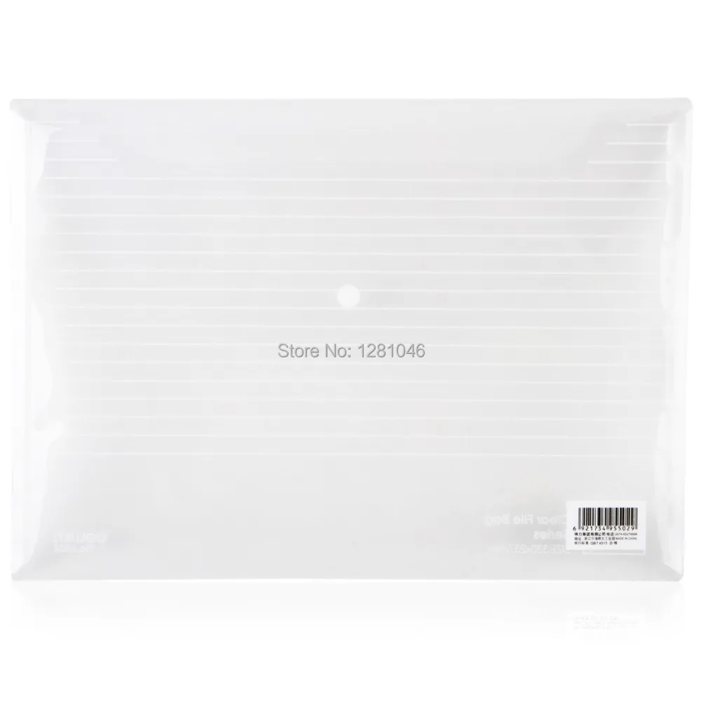 LifeMaster Deli Clear File Bag Elastic Closure Folder 4pcs/lot A4 Size document bag school and office supplies 5502 | Канцтовары для