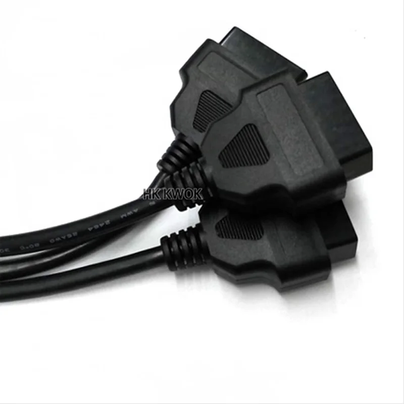 Прямой 16 Pin OBD 1 3 разветвитель кабеля удлинительные шнуры от штекера до тройного