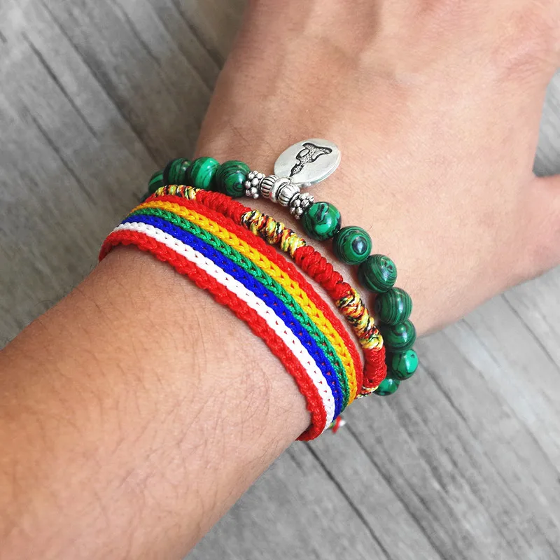 Женский и мужской браслет Malachite из бусин 3 шт./компл. 8 мм|strand bracelets|mala braceletbracelet women |