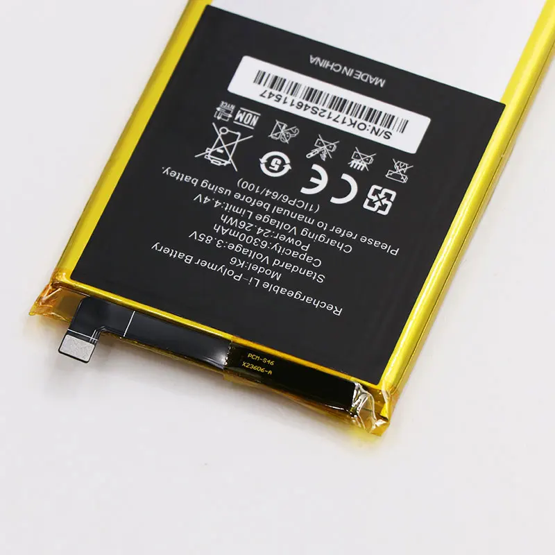 Запасной аккумулятор Mcdark для Oukitel K6 6300 мАч смартфона + Инструменты | Аккумуляторы