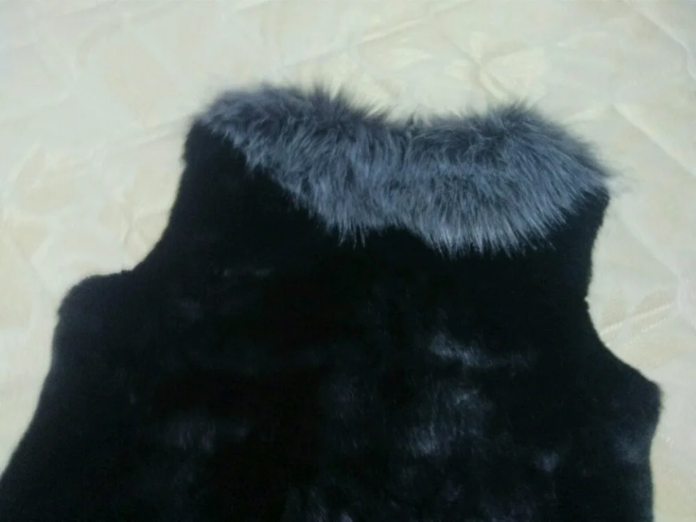 S/6Xl женский лоскутный искусственный норковый меховой жилет пальто большой размер искусственный Лисий воротник зима осень меховой жилет для женщин жилеты K422