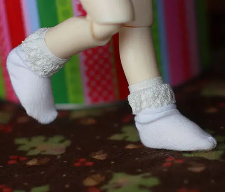 BJD куклы носки основные цвета агарные края белые короткие для 1/6 YOSD