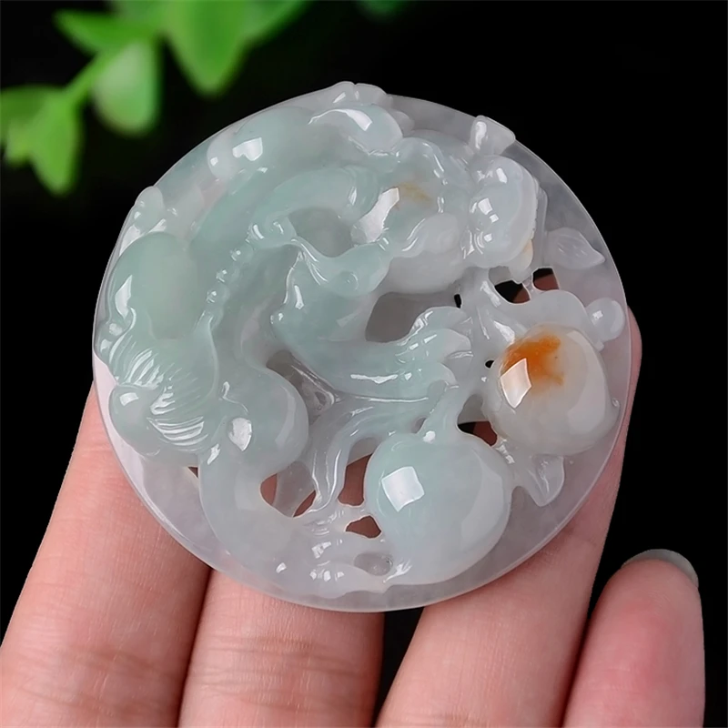 Natural Women's Necklace Classic Jade Fine Jewelry 17051602 Emerald Attached lanyard Free Shipping | Украшения и аксессуары