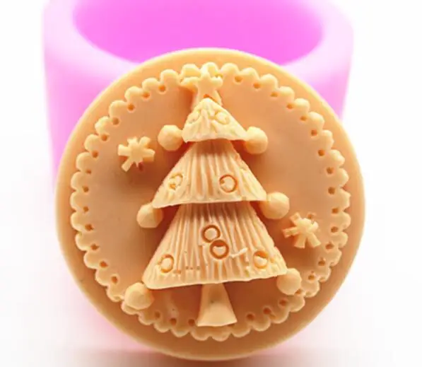Christmas Tree Рождественская елка Санта Клаус Снежинка силиконовая форма для мыла ручной работы Мыло сделай сам форма для рукоделия художественное мыло для изготовления шоколадной формы - Цвет: Christmas Tree