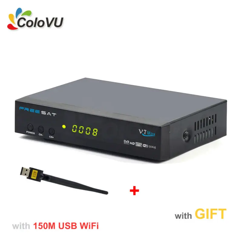 Freesat V7 Max Цифровой Спутниковые антенны HD DVB S/S2 FTA Декодер каналов кабельного