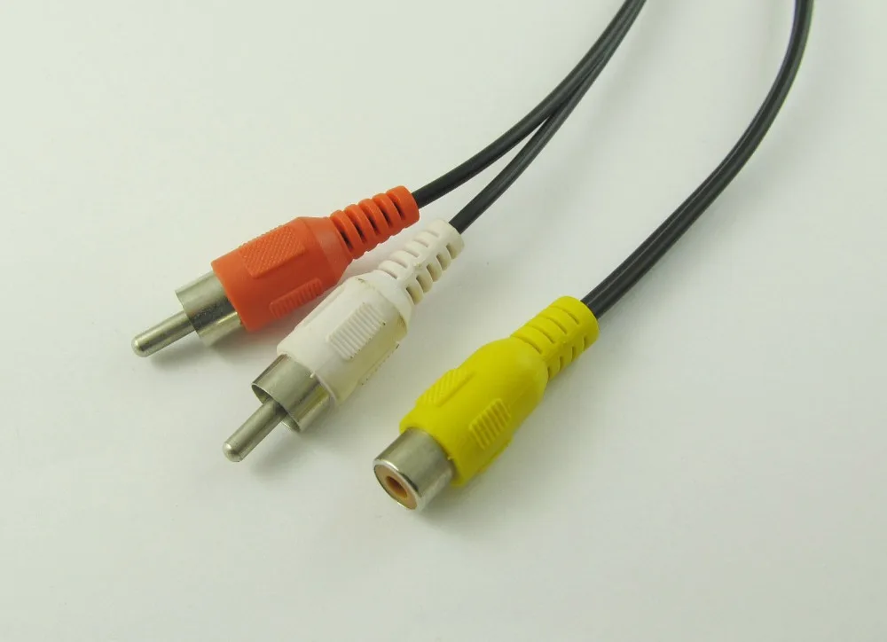 1 шт. переходник разветвитель для аудио и видео 27 см|video av cable|female to male audiojack splitter cable