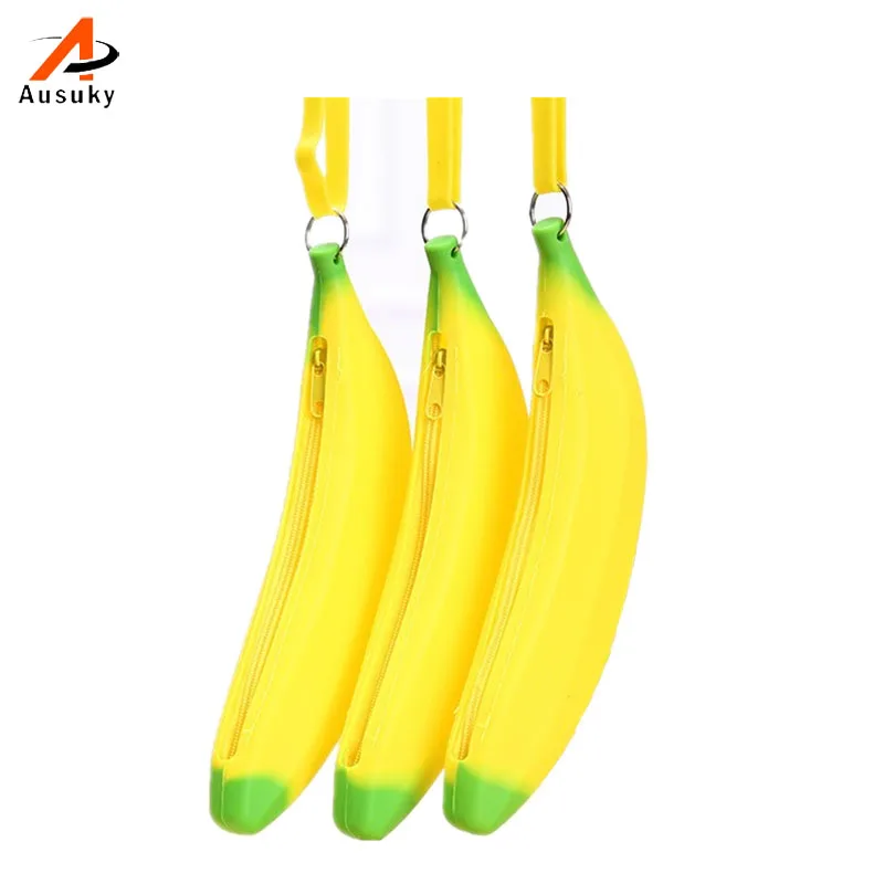 Женская сумка Детские мешки для монет силиконовый кошелек банан чехол