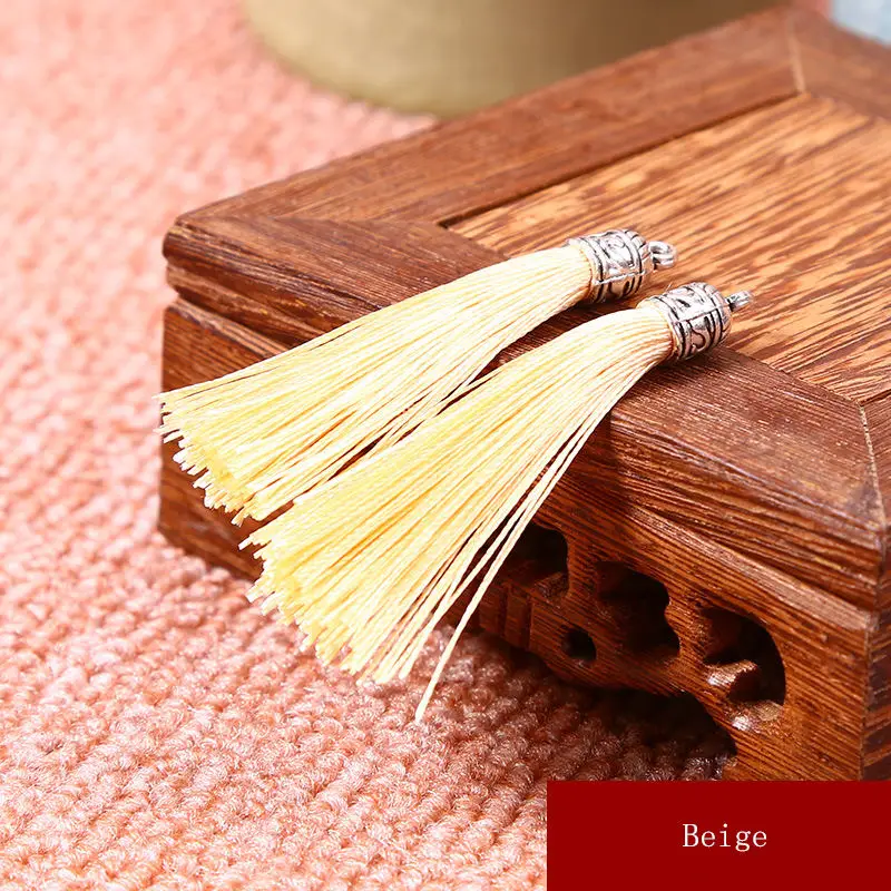 Beige yellow 20 шт. металлический колпачок, мини бахрома с кисточками, сделай сам, подвеска, ювелирные изделия, занавески, одежда, декоративные аксессуары, ключи от машины, сумка, подвеска для изготовления, кисточки - Цвет: Beige yellow