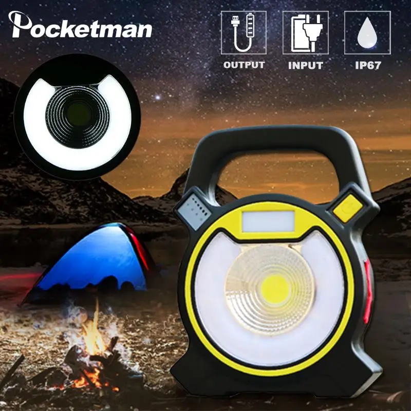 Светодиодный фонарь портативный прожектор водонепроницаемый 4 режима аварийный