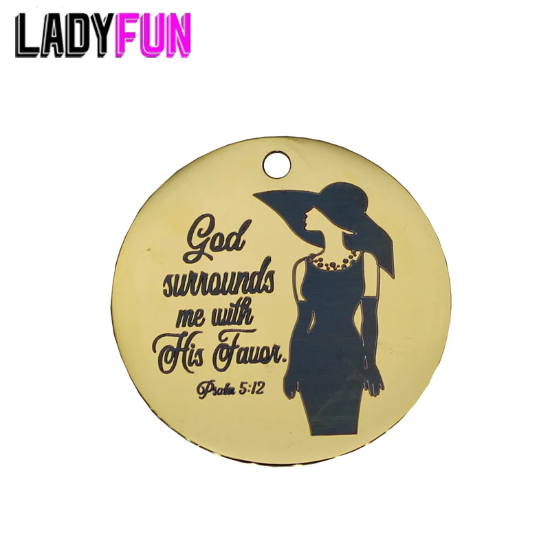 Подвески богов из нержавеющей стали Ladyfun Бог облегает меня своей услугой