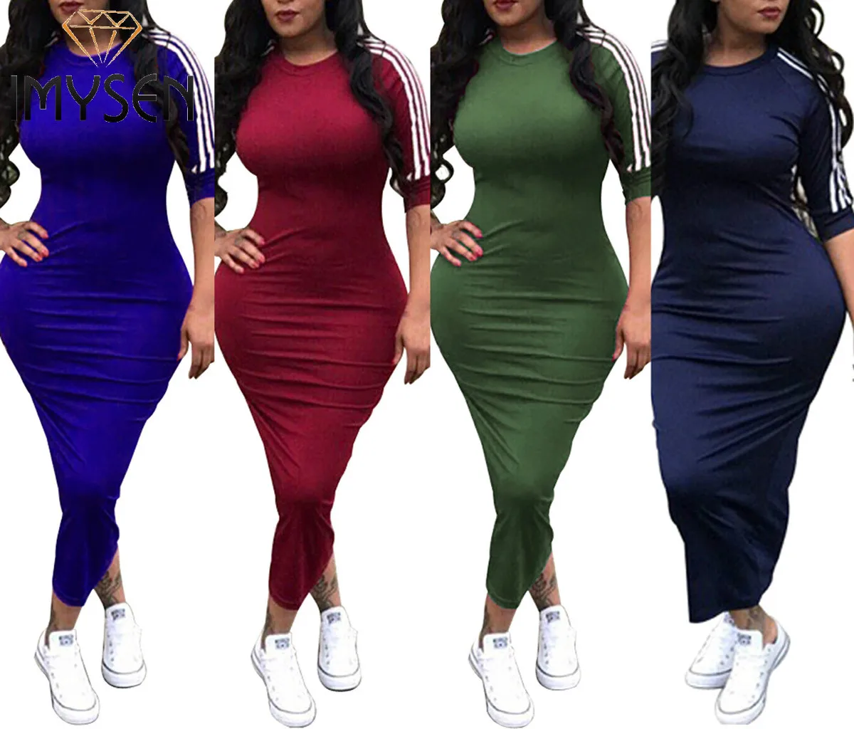 S XXXL imysen плюс Размеры платье Для женщин Весна лето осень Новое поступление в