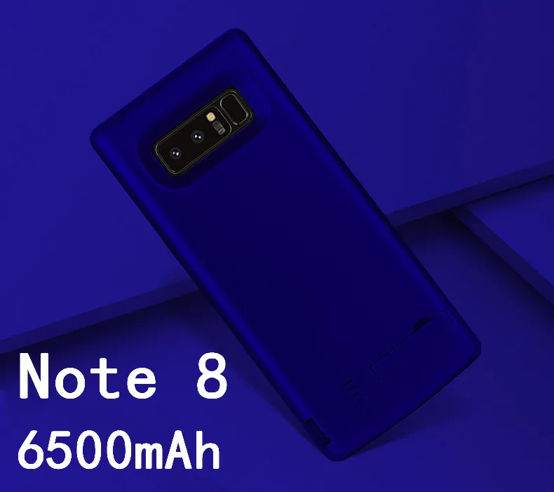 Note8-Blue Тонкий ударопрочный чехол для зарядки аккумулятора 6500 мАч для samsung Galaxy S8 S9 Plus Note 8 Внешний перезаряжаемый внешний аккумулятор - Цвет: Note8-Blue