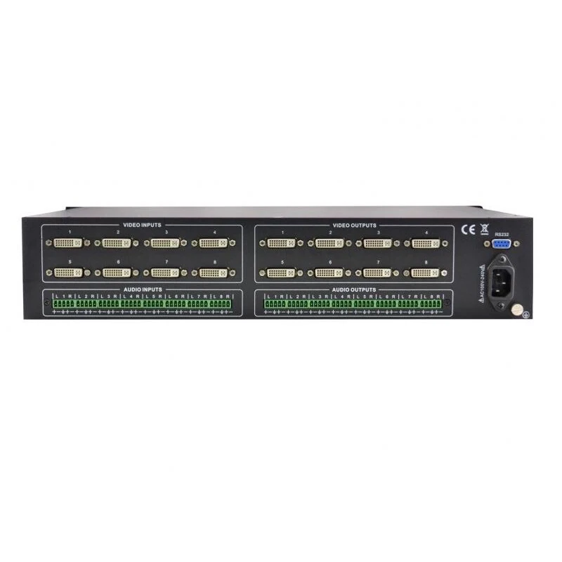 DVI matrix 8X8 swither splitter 8 in out Matrix Swither Splitter с аудио и RS232 IR Control|splitter dvi|dvi male femaledvi dvi |