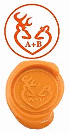 Пользовательский логотип роскошная винтажная восковая печать набор штемпели